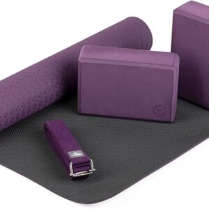 Bodhi Yoga Bolster Rolle Ø 22 cm | Yogarolle mit Bio-Dinkelspelzfüllung | Yogakissen für Restorative & Yin Yoga | Waschbarer Bezug aus Baumwolle | Pilateskissen mit Tragegurt